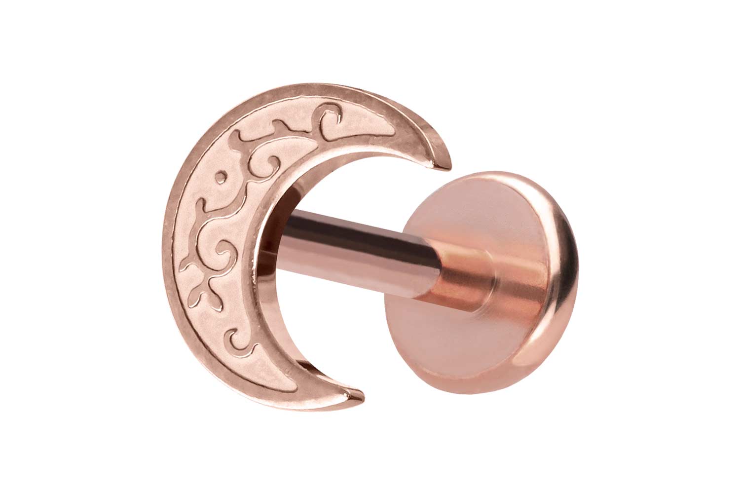 Titan Labret Piercing mit Push Fit MOND